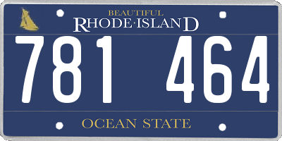 RI license plate 781464