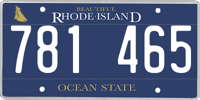 RI license plate 781465