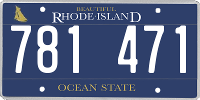 RI license plate 781471