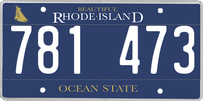 RI license plate 781473