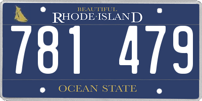 RI license plate 781479