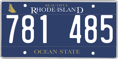 RI license plate 781485