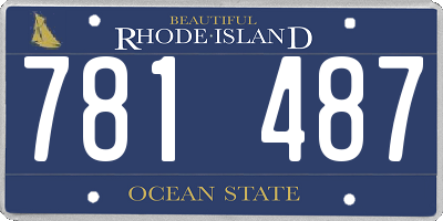 RI license plate 781487