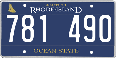 RI license plate 781490