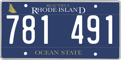 RI license plate 781491