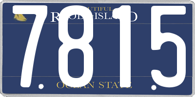 RI license plate 7815
