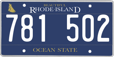 RI license plate 781502