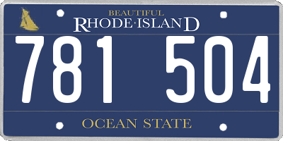 RI license plate 781504
