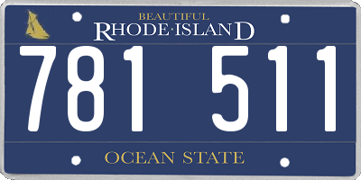 RI license plate 781511