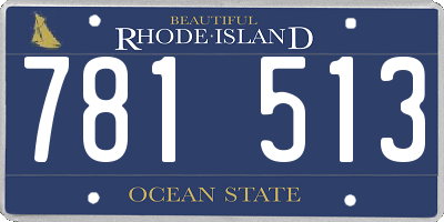 RI license plate 781513