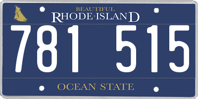 RI license plate 781515