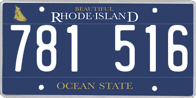 RI license plate 781516