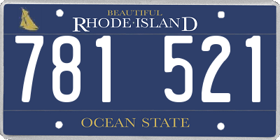 RI license plate 781521