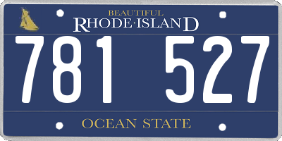 RI license plate 781527