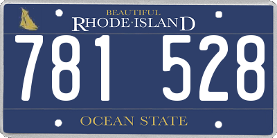 RI license plate 781528