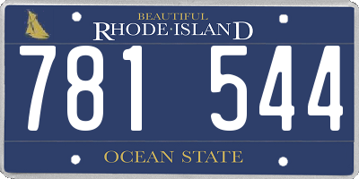 RI license plate 781544