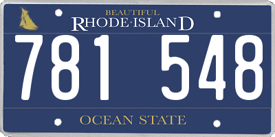 RI license plate 781548