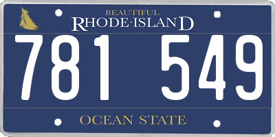 RI license plate 781549