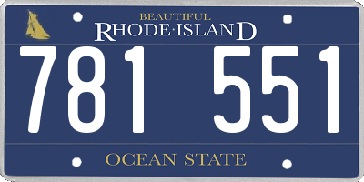 RI license plate 781551