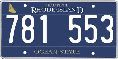 RI license plate 781553