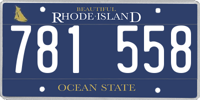 RI license plate 781558