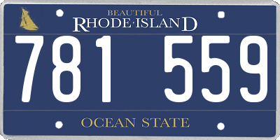 RI license plate 781559