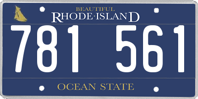 RI license plate 781561