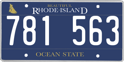 RI license plate 781563
