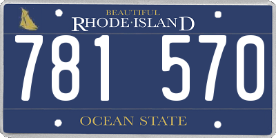 RI license plate 781570