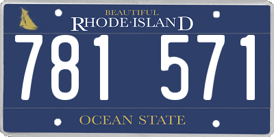 RI license plate 781571