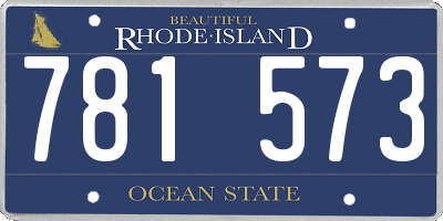 RI license plate 781573