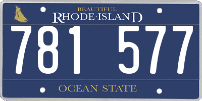 RI license plate 781577