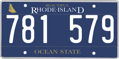 RI license plate 781579