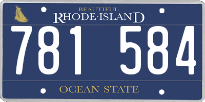 RI license plate 781584