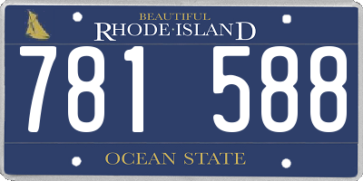 RI license plate 781588