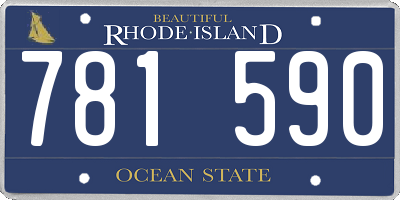 RI license plate 781590