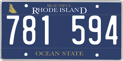 RI license plate 781594