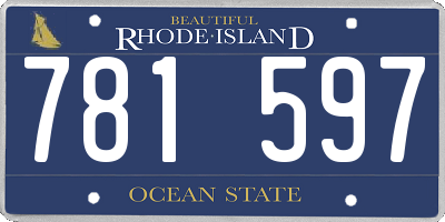 RI license plate 781597