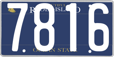 RI license plate 7816
