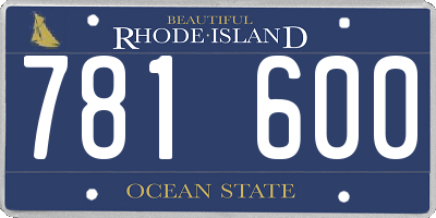 RI license plate 781600