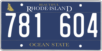 RI license plate 781604