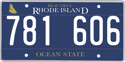 RI license plate 781606