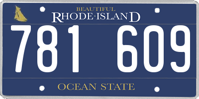 RI license plate 781609