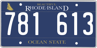 RI license plate 781613