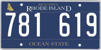 RI license plate 781619