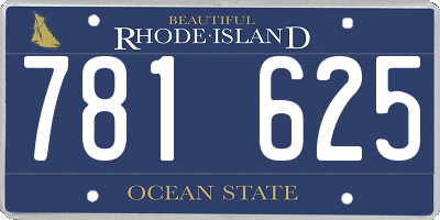RI license plate 781625