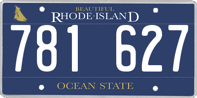 RI license plate 781627