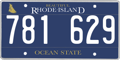 RI license plate 781629