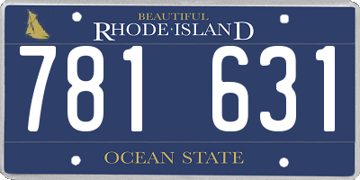 RI license plate 781631