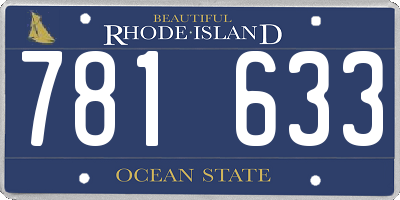 RI license plate 781633